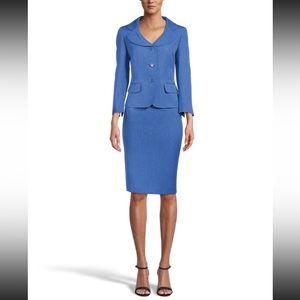 NWT LE SUIT 2 PC TEXTURED BLAZER & SKIRT SZ 6